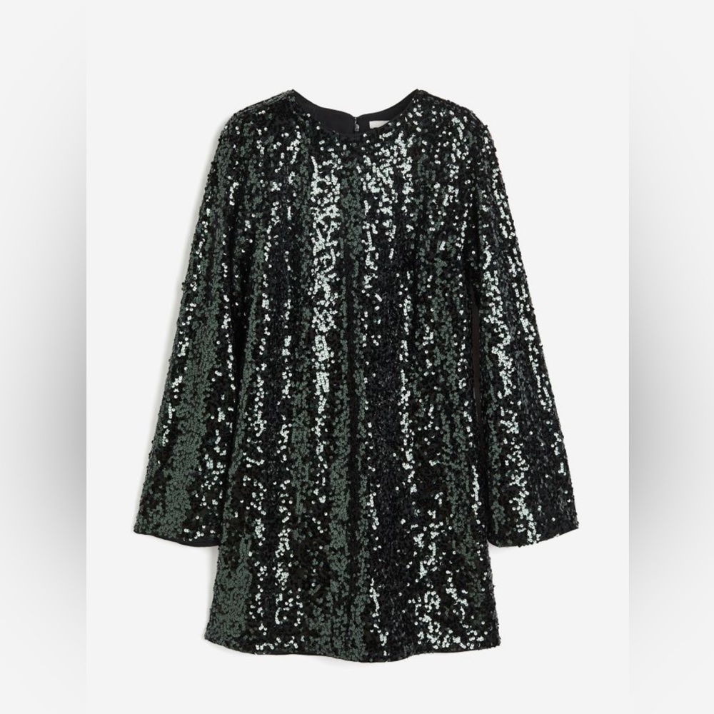 H&M Mini Sequined black dress